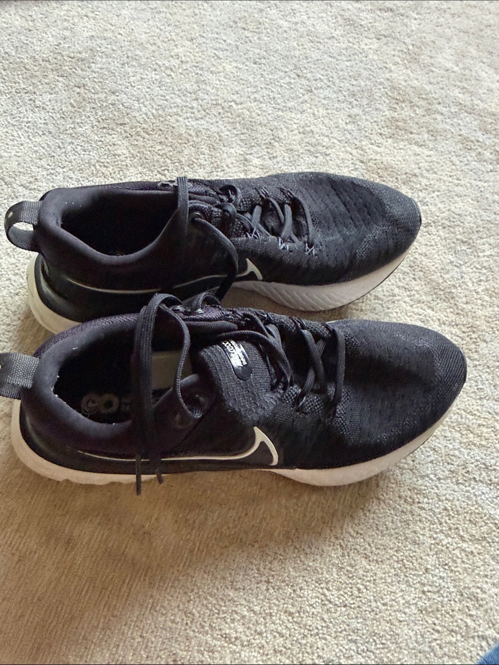 Nike Black and White Lace-Up Training Sneakers